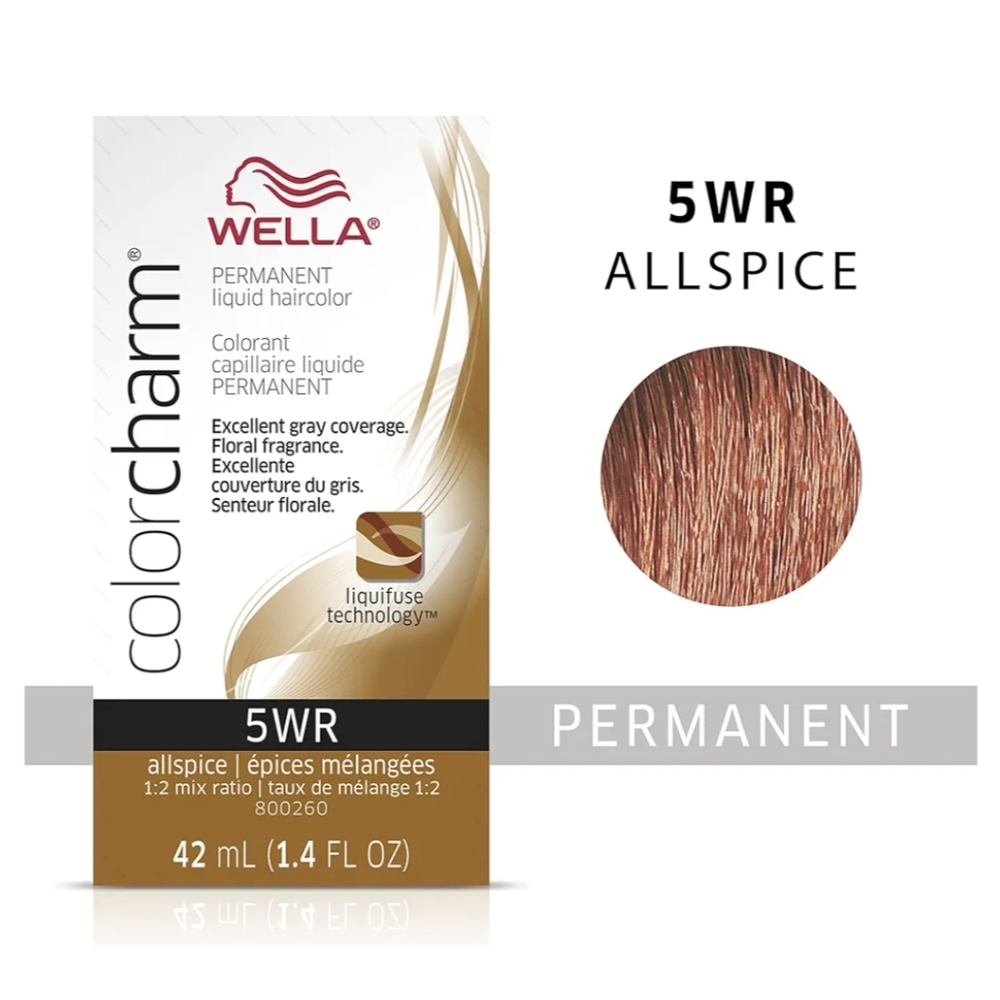 2 Boxes Wella Colorcharm Permanent Hair Color 5WR/Allspice